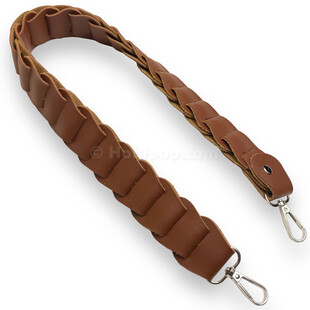 HOBİPOP - Suni Deri Geçmeli Örgü Çanta Sapı Taba HOBİPOP - Suni Deri Geçmeli Örgü Çanta Sapı Taba