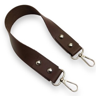 HOBİPOP - Suni Deri Metalli Kısa Çanta Sapı Kahverengi