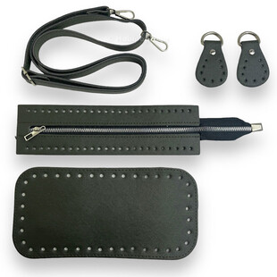 HOBİPOP - Suni Deri Örgü Çanta Seti Haki Yeşil Gümüş Fermuarlı HOBİPOP - Suni Deri Örgü Çanta Seti Haki Yeşil Gümüş Fermuarlı