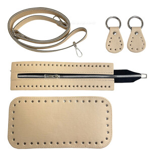 HOBİPOP - Suni Deri Örgü Çanta Seti Krem Gümüş Fermuarlı HOBİPOP - Suni Deri Örgü Çanta Seti Krem Gümüş Fermuarlı