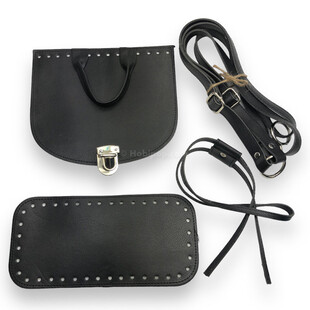 HOBİPOP - Suni Deri Örgü Sırt Çantası Seti Siyah HOBİPOP - Suni Deri Örgü Sırt Çantası Seti Siyah