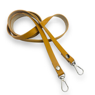 HOBİPOP - Suni Deri Spaghetti İnce Çanta Askısı Hardal