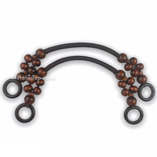 HOBİPOP - Tahta Boncuklu Çanta Sapı Kahve HOBİPOP - Tahta Boncuklu Çanta Sapı Kahve