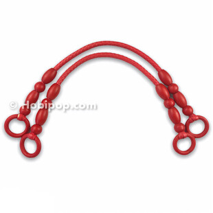 HOBİPOP - Tahta Boncuklu Çanta Sapı Kırmızı HOBİPOP - Tahta Boncuklu Çanta Sapı Kırmızı