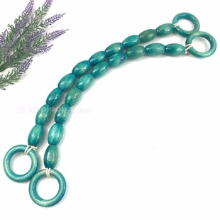 HOBİPOP - Tahta Boncuklu Çanta Sapı Turkuaz HOBİPOP - Tahta Boncuklu Çanta Sapı Turkuaz