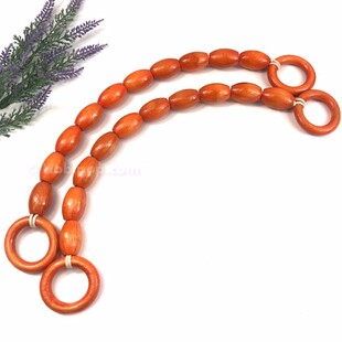 HOBİPOP - Tahta Boncuklu Çanta Sapı Turuncu HOBİPOP - Tahta Boncuklu Çanta Sapı Turuncu