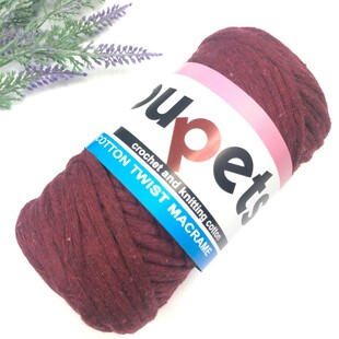 PUPPETS - Tarama Makrome İp 3 MM 250 g Bordo PUPPETS - Tarama Makrome İp 3 MM 250 g Bordo