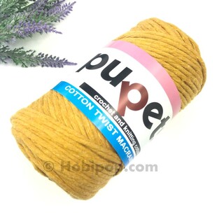 PUPPETS - Tarama Makrome İp 3 MM 250 g Hardal PUPPETS - Tarama Makrome İp 3 MM 250 g Hardal