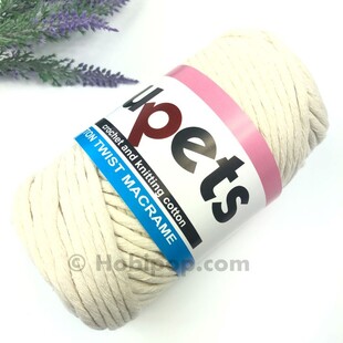 PUPPETS - Tarama Makrome İp 3 MM 250 g Krem 01 PUPPETS - Tarama Makrome İp 3 MM 250 g Krem 01