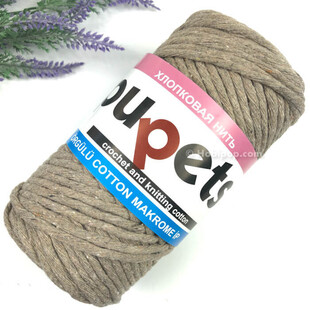 PUPPETS - Tarama Makrome İpi 3 MM 250 g Açık S. Kahve PUPPETS - Tarama Makrome İpi 3 MM 250 g Açık S. Kahve
