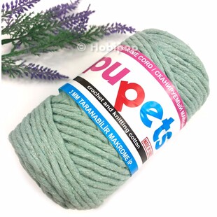 PUPPETS - Tarama Makrome İpi 3 MM 250 g Küllü Su Yeşili PUPPETS - Tarama Makrome İpi 3 MM 250 g Küllü Su Yeşili