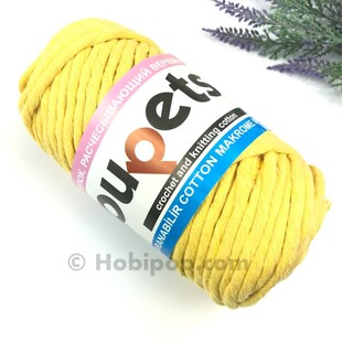 PUPPETS - Tarama Makrome İpi 4 MM 250 g Sarı PUPPETS - Tarama Makrome İpi 4 MM 250 g Sarı