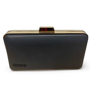 HOBİPOP - Astarsız Tel Kırma Çanta Kalıbı Abiye Çanta Kalıp 197 Altın Renk