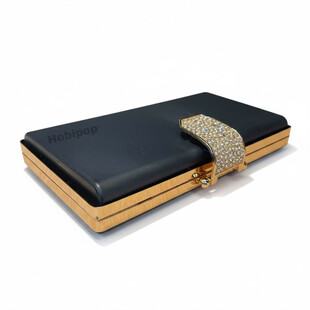 Astarsız Tel Kırma Çanta Kalıbı Abiye Çanta Kalıp No 110-26 Altın Renk - Thumbnail