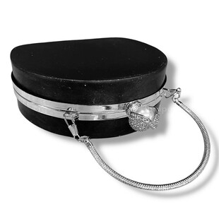 HOBİPOP - Tel Kırma Çanta Kalıbı Abiye Çanta Kalıp No 64 Gümüş Renk