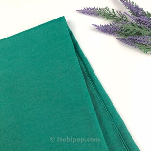 HOBİPOP - Terikoton Pamuklu Kumaş- Çanta Astarı Yeşil