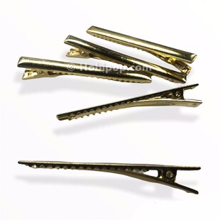 HOBİPOP - Timsah Toka Klipsi 6.5 cm Altın Renk HOBİPOP - Timsah Toka Klipsi 6.5 cm Altın Renk
