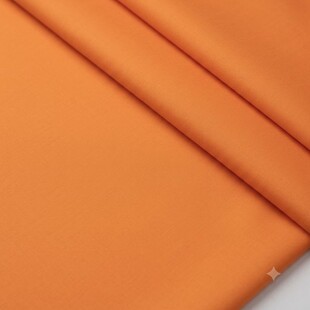 HOBİPOP - Turuncu Polyesterli Poplin Pamuklu Kumaş 50x120 cm