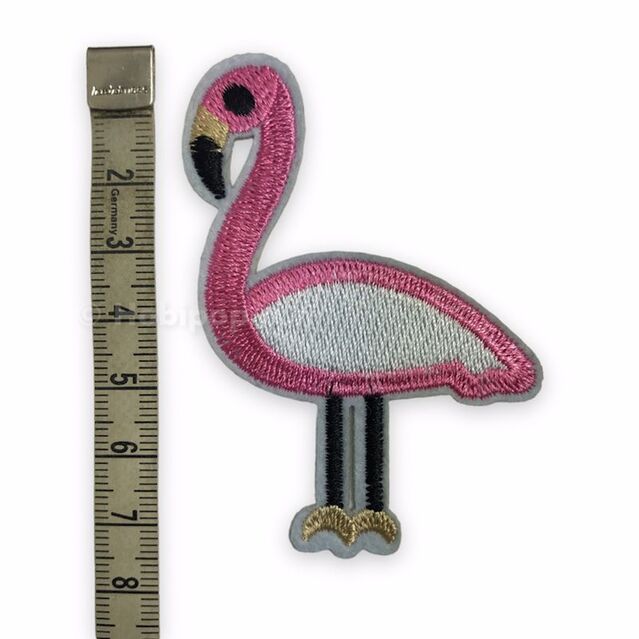 Ütüyle Yapışan Arma Mini Beyazlı Flamingo
