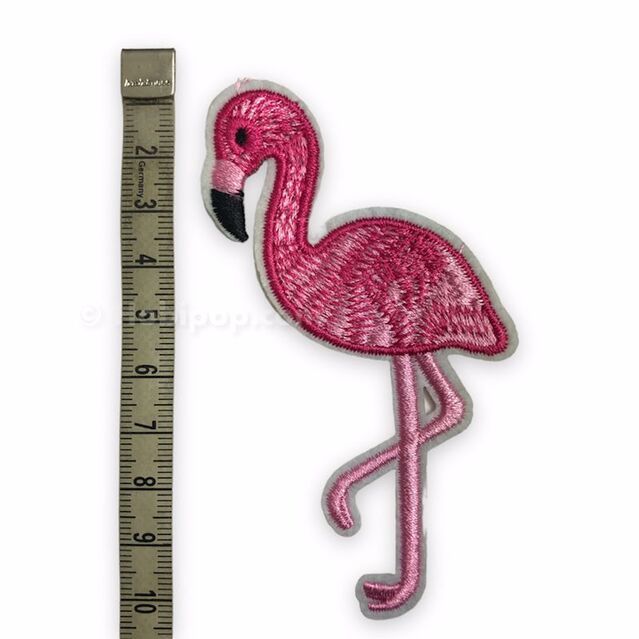 Ütüyle Yapışan Arma Mini Pembe Flamingo
