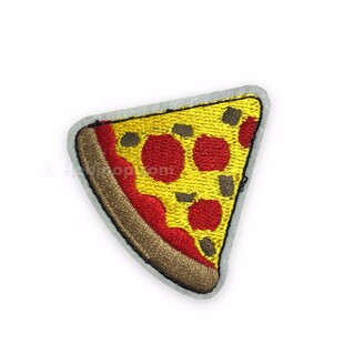 Ütüyle Yapışan Arma Mini Pizza Dilimi - Thumbnail