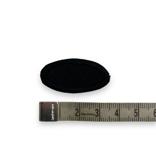 Ütüyle Yapışan Yama Arma Mini Oval Siyah 01 - Thumbnail