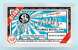 VİKTORİA - Viktoria Toz Kumaş Boyası 60 Boncuk Mavi VİKTORİA - Viktoria Toz Kumaş Boyası 60 Boncuk Mavi
