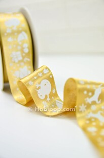 HOBİPOP - Yılbaşı Desenli Kurdele Gold Bej