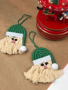 HOBİPOP - Yılbaşı Noel Baba Makrome Süs HOBİPOP - Yılbaşı Noel Baba Makrome Süs