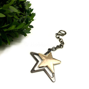 HOBİPOP - Yıldız Çanta Süsü Füme Renk