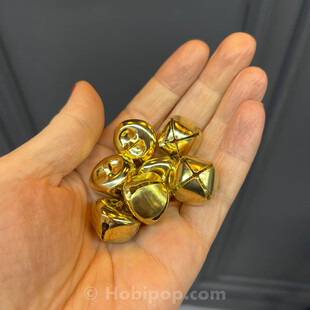 HOBİPOP - Yılbaşı Zil Çan Gold Renk 2 cm HOBİPOP - Yılbaşı Zil Çan Gold Renk 2 cm