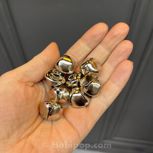 HOBİPOP - Yılbaşı Zil Çan Gümüş Renk 2 cm HOBİPOP - Yılbaşı Zil Çan Gümüş Renk 2 cm